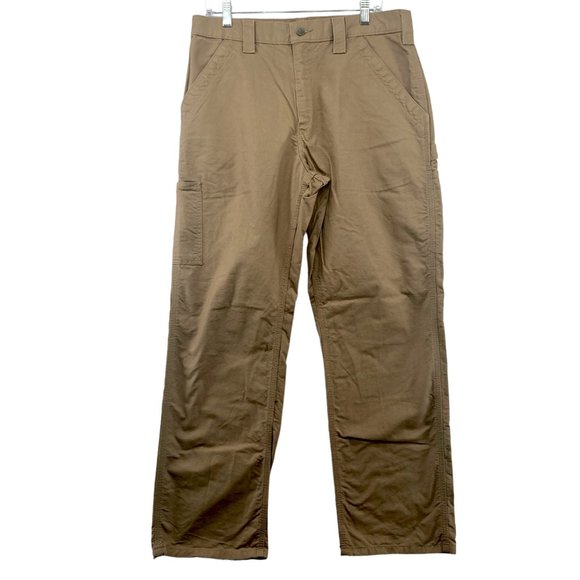 Carhartt Mens B151-DKH Khaki Carpenter Original Dungaree Fit Pants Sz 33x32 NWOT - Picture 1 of 9